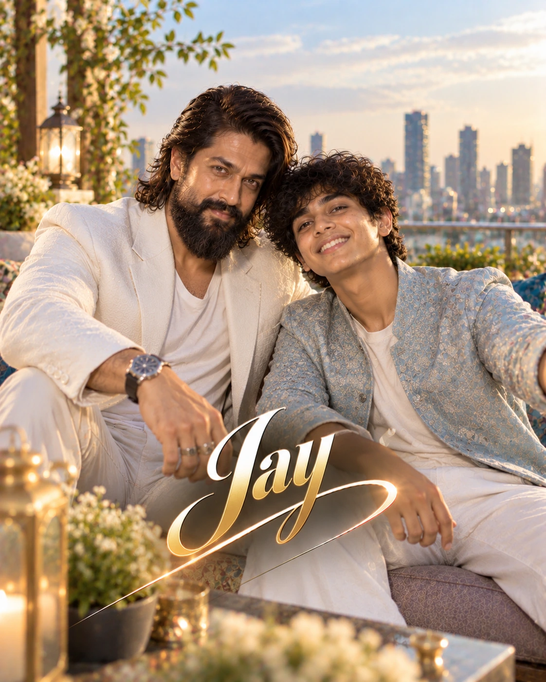 Jay with Yash — High-Key Daylight Clarity Dream Poster — Instagram Posts AI poster reference