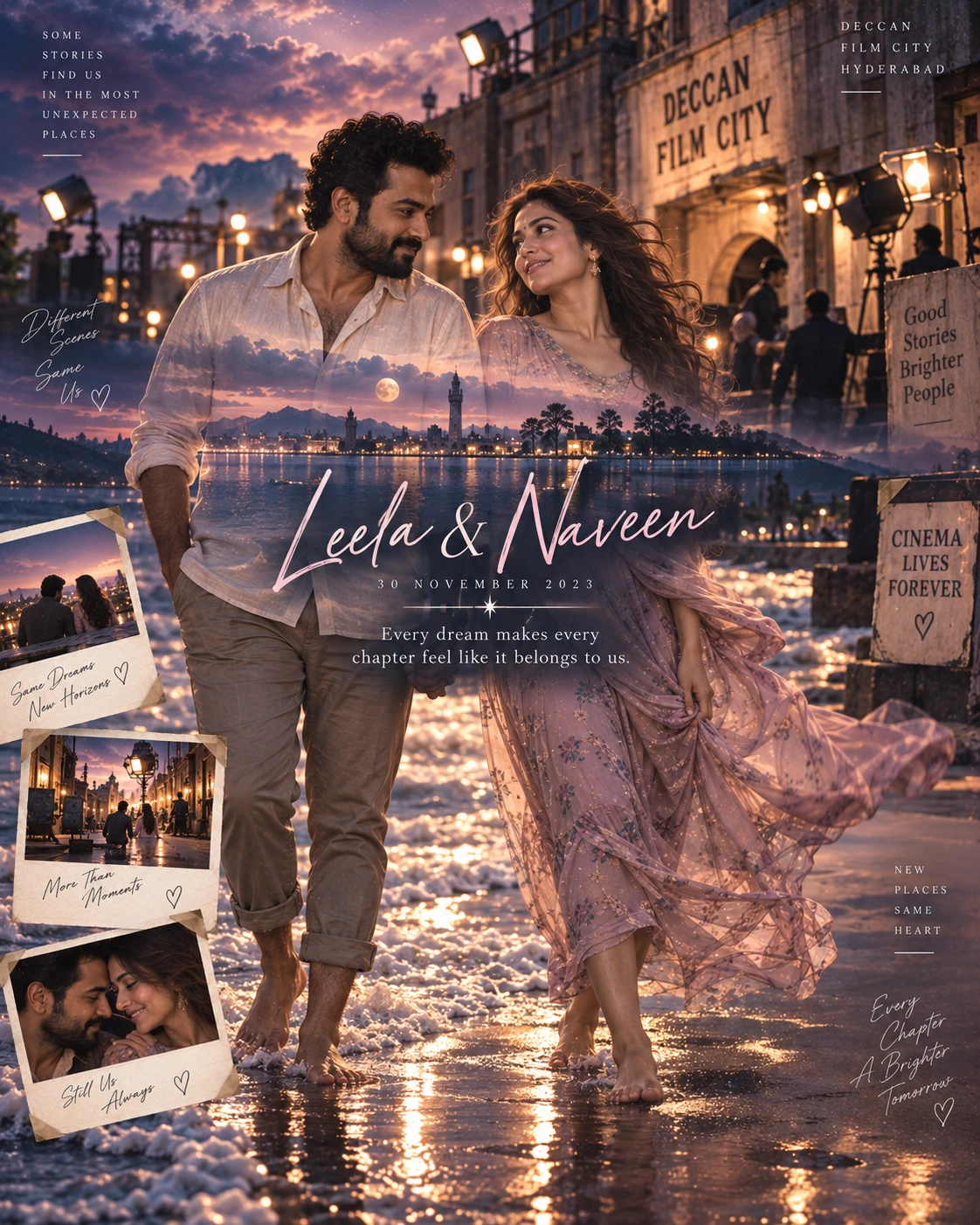 Deccan Backlot Double Horizon Dreamscape Couple — Engagement AI poster reference
