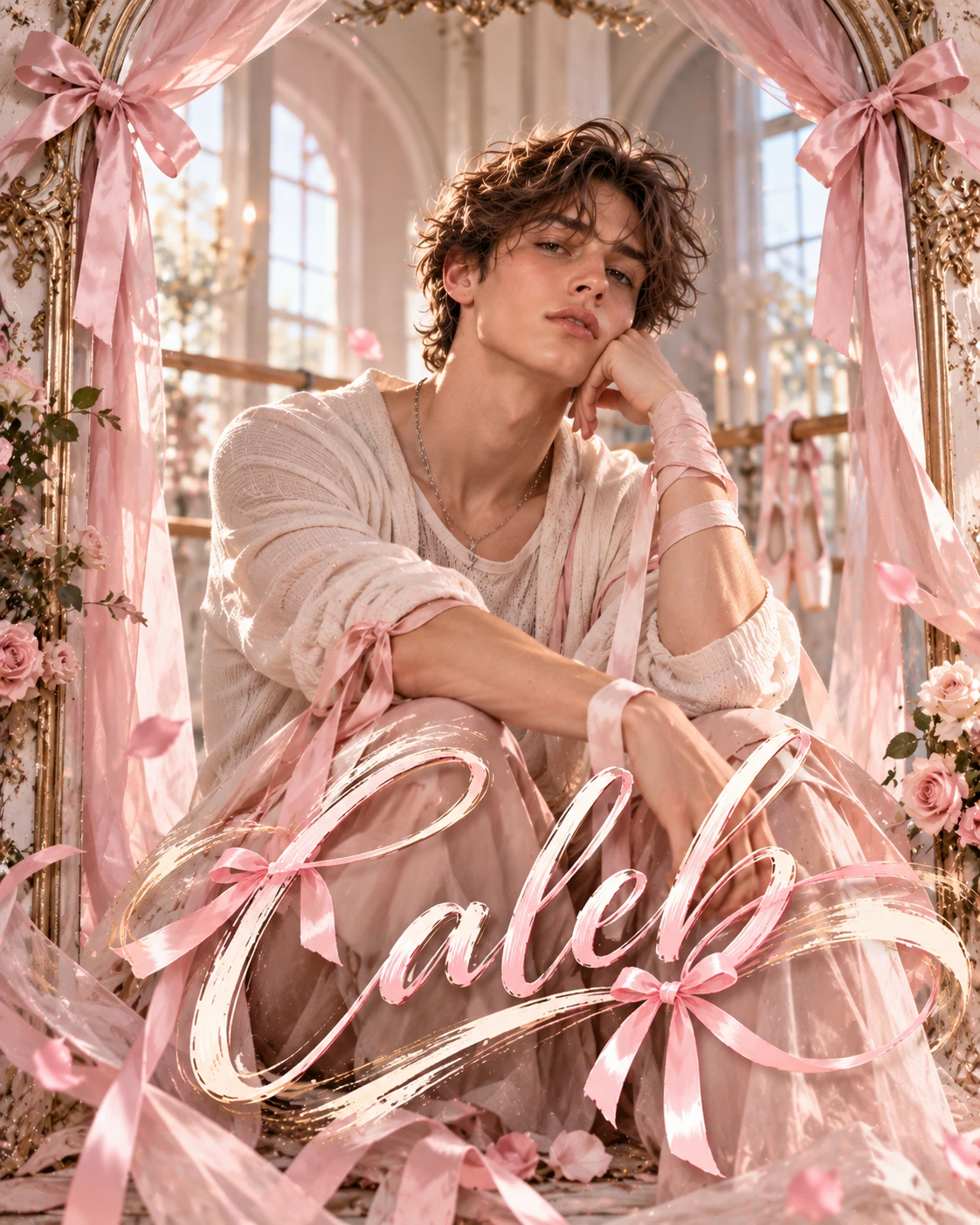 Caleb — Balletcore Framed Space Profile Poster — Instagram Posts AI poster reference