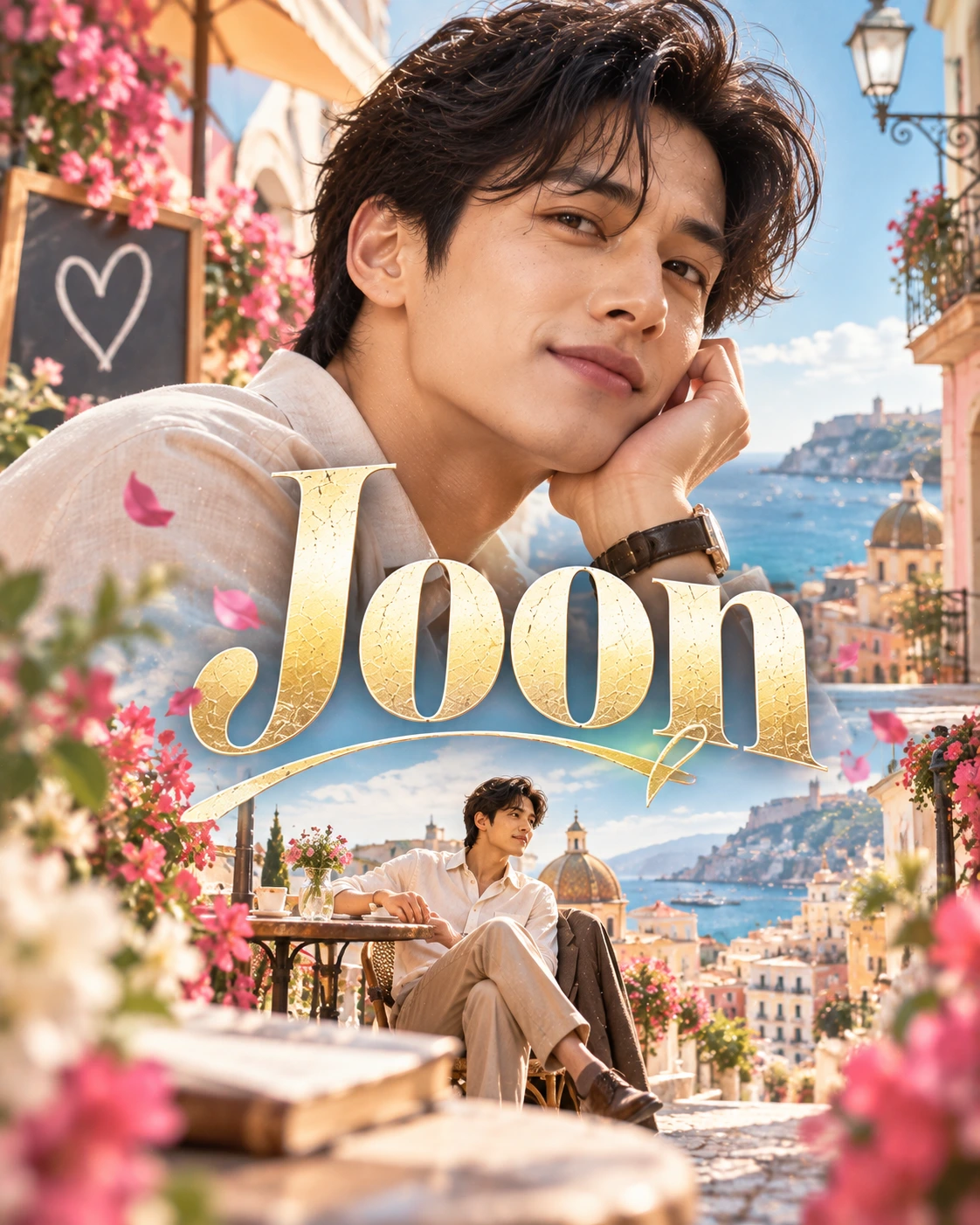 Joon — Romantic Comedy Towering Portrait Instagram Poster — Instagram Posts AI poster reference
