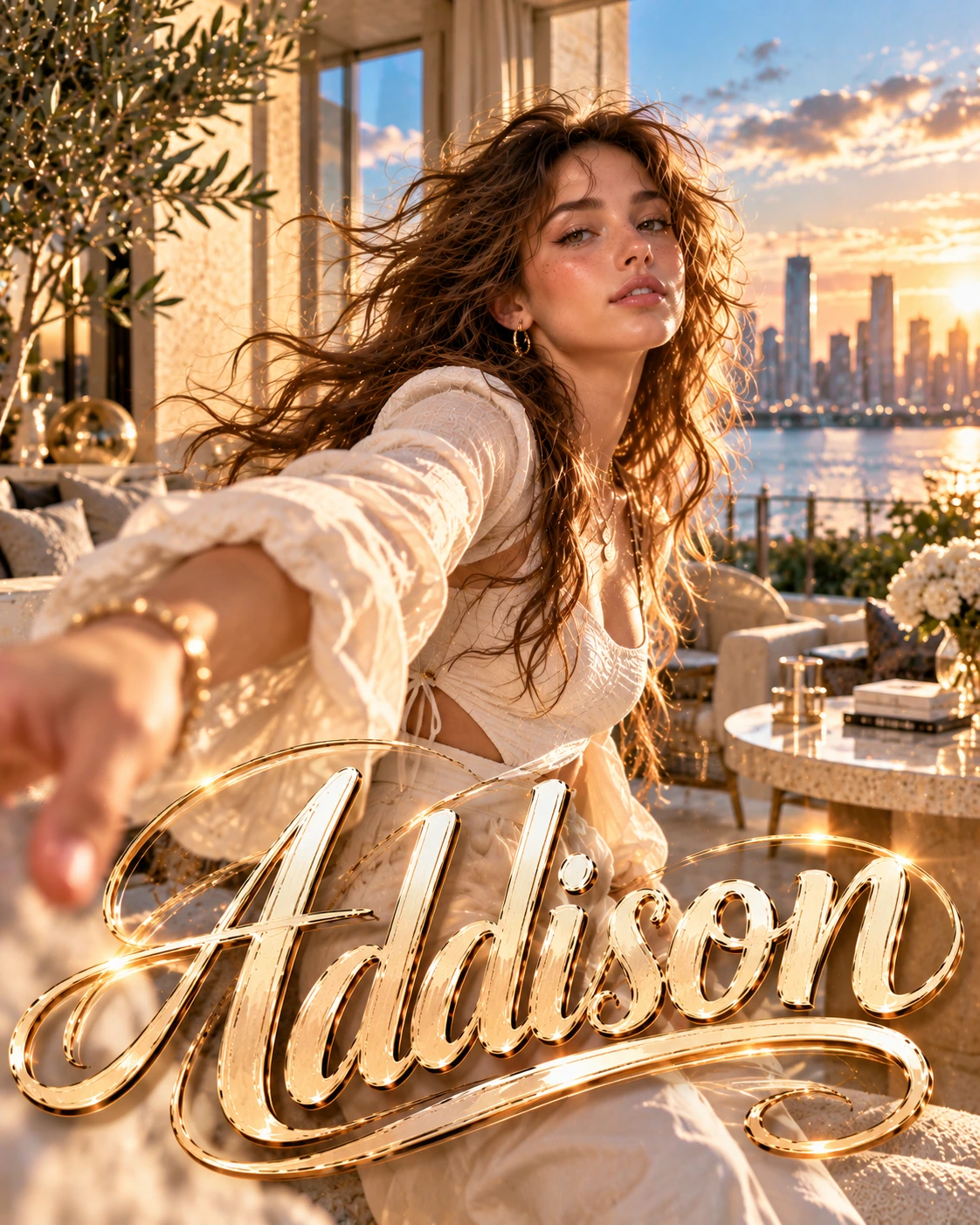 Addison — Clean Girl Luxe Motion Energy Profile Poster — Instagram Posts AI poster reference