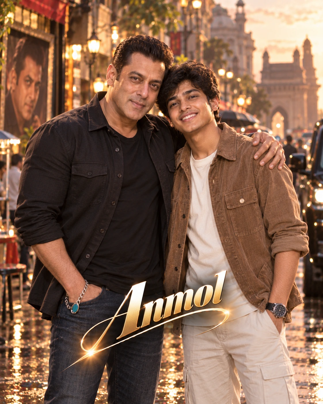 Anmol with Salman Khan — Golden-Hour Glow Dream Poster — Instagram Posts AI poster reference