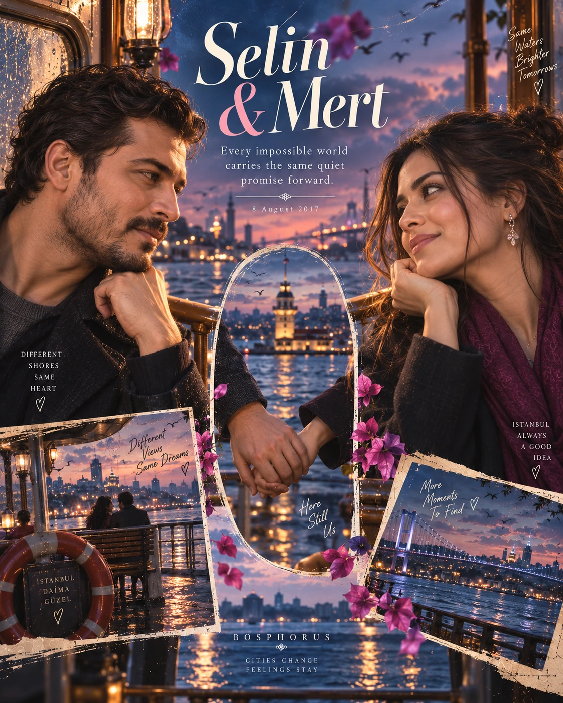 Bosphorus Joined Hands Surreal Romance — Engagement AI poster reference