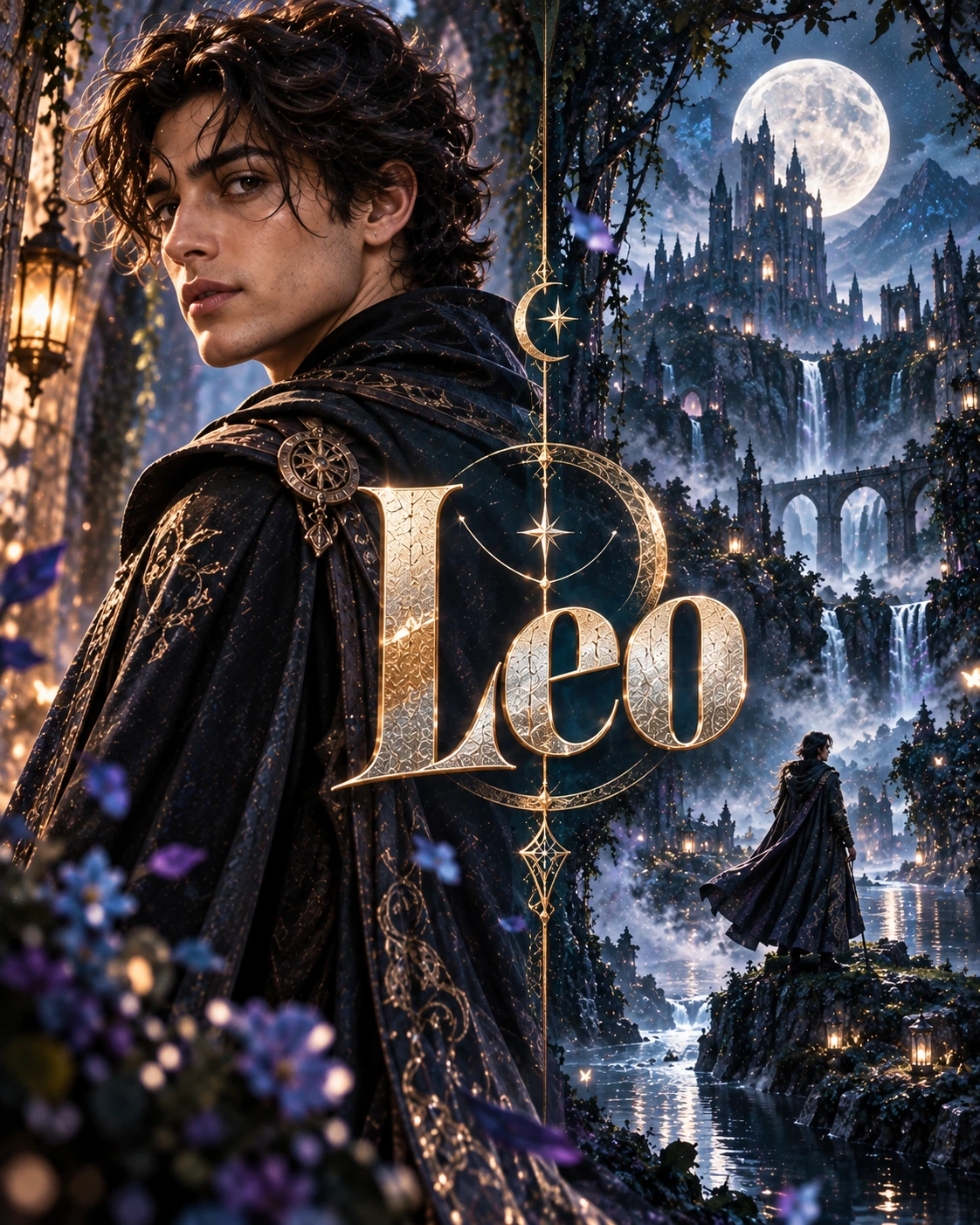 Leo — Supernatural Fantasy Split Character Instagram Poster — Instagram Posts AI poster reference
