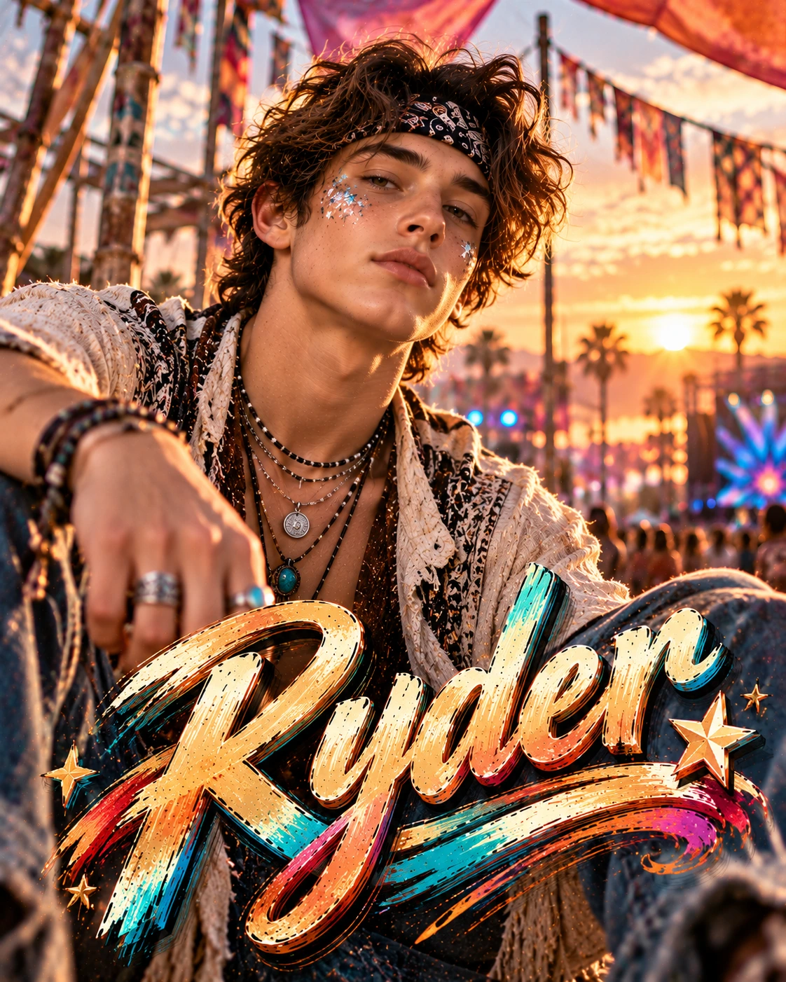 Ryder — Festival Core Editorial Closeup Profile Poster — Instagram Posts AI poster reference