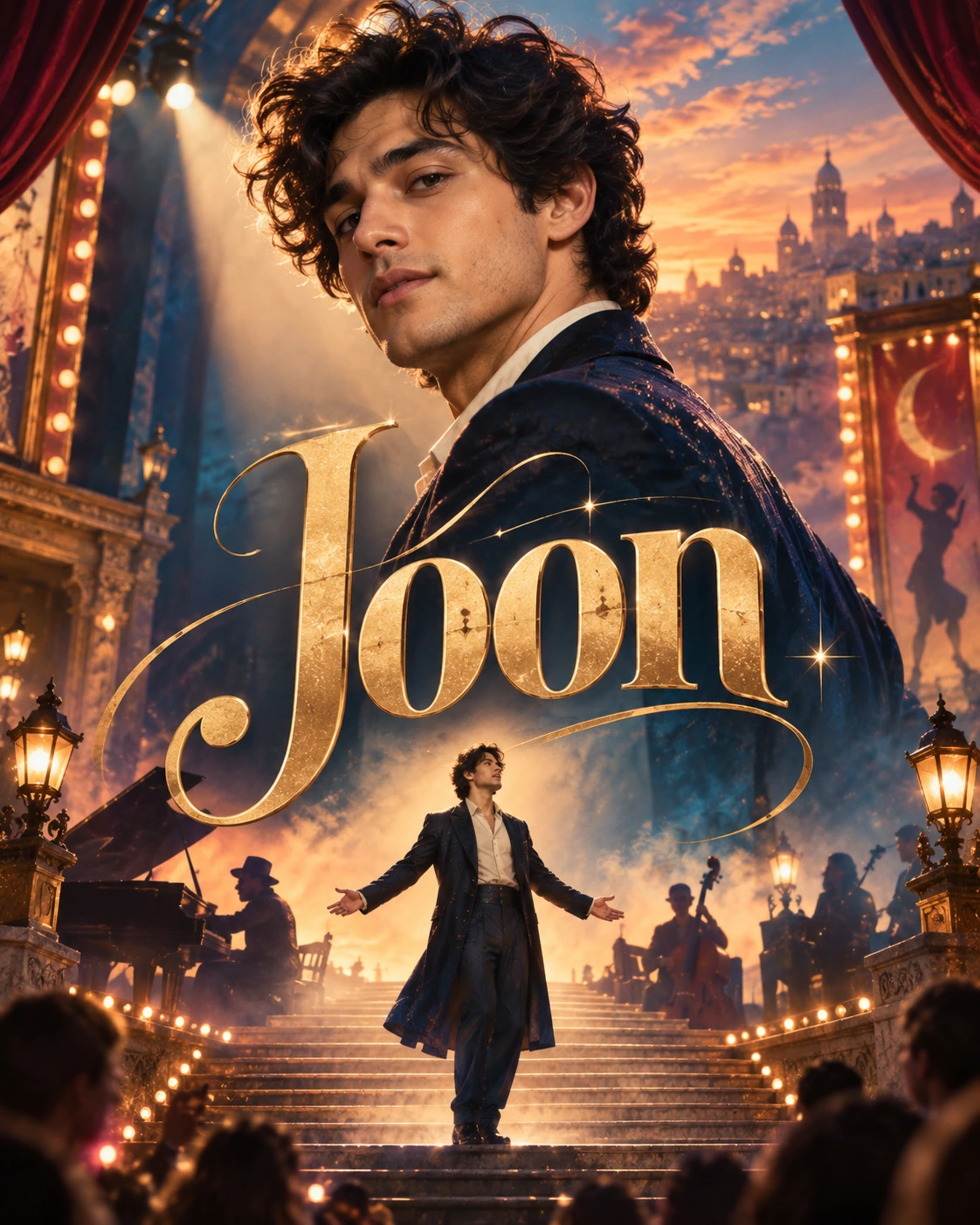 Joon — Musical Dream Towering Portrait Instagram Poster — Instagram Posts AI poster reference