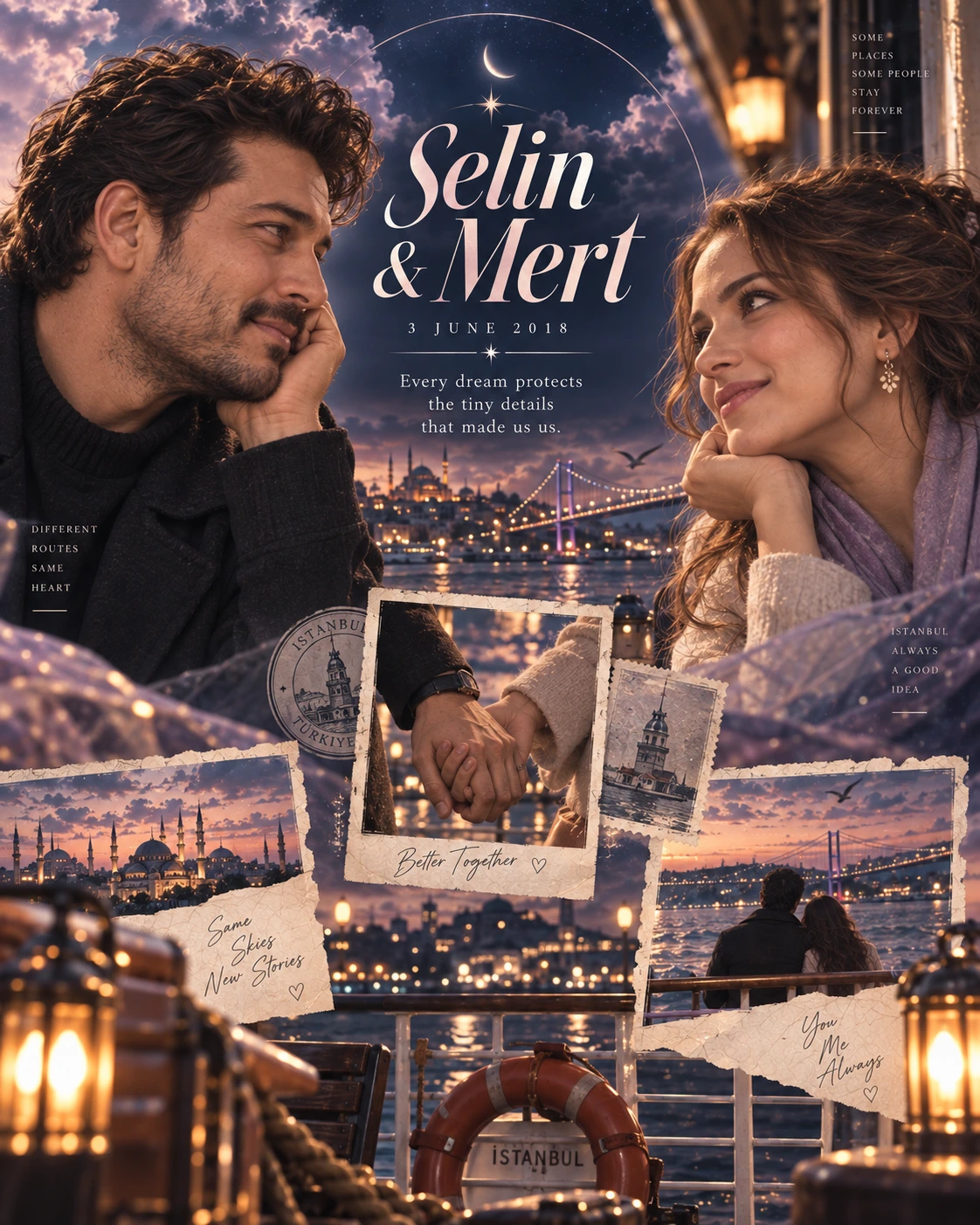 Bosphorus Joined Hands Dreamscape Couple — Engagement AI poster reference