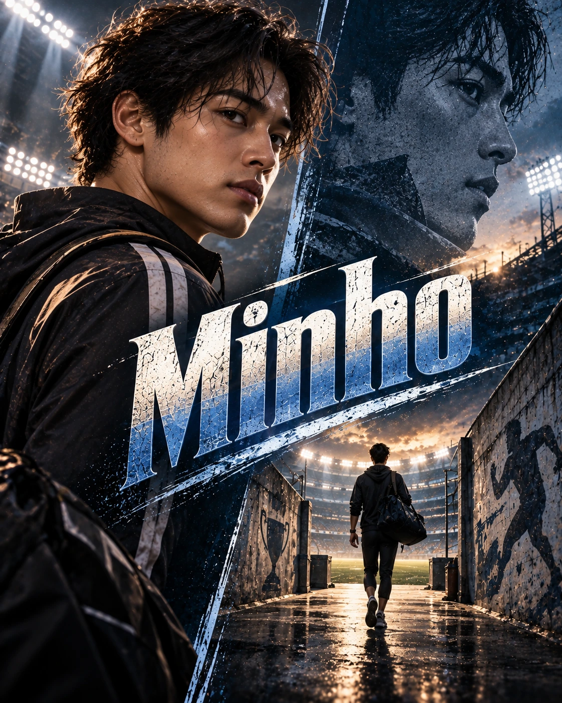 Minho — Sports Drama Split Character Instagram Poster — Instagram Posts AI poster reference