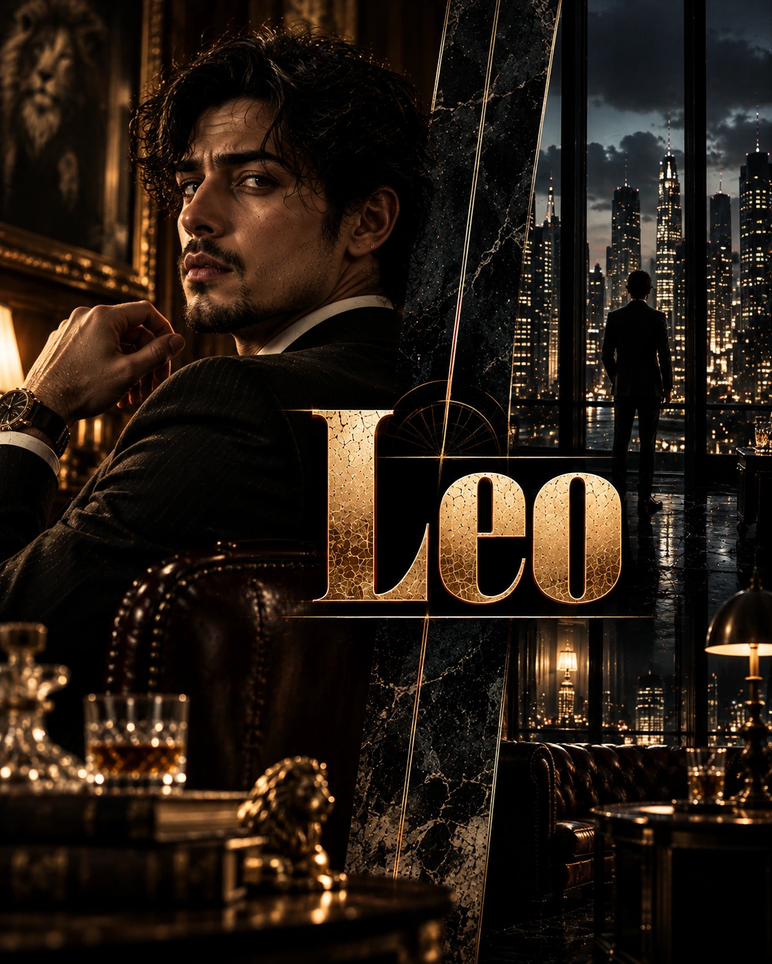 Leo — Crime Saga Split Character Instagram Poster — Instagram Posts AI poster reference