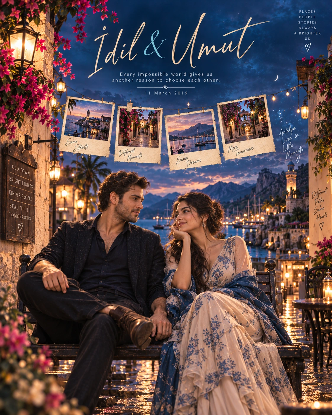 Antalya Quiet Thumbnails Surreal Romance — Engagement AI poster reference
