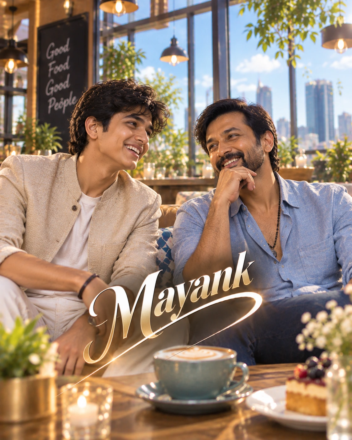 Mayank with Dhanush — High-Key Daylight Clarity Dream Poster — Instagram Posts AI poster reference