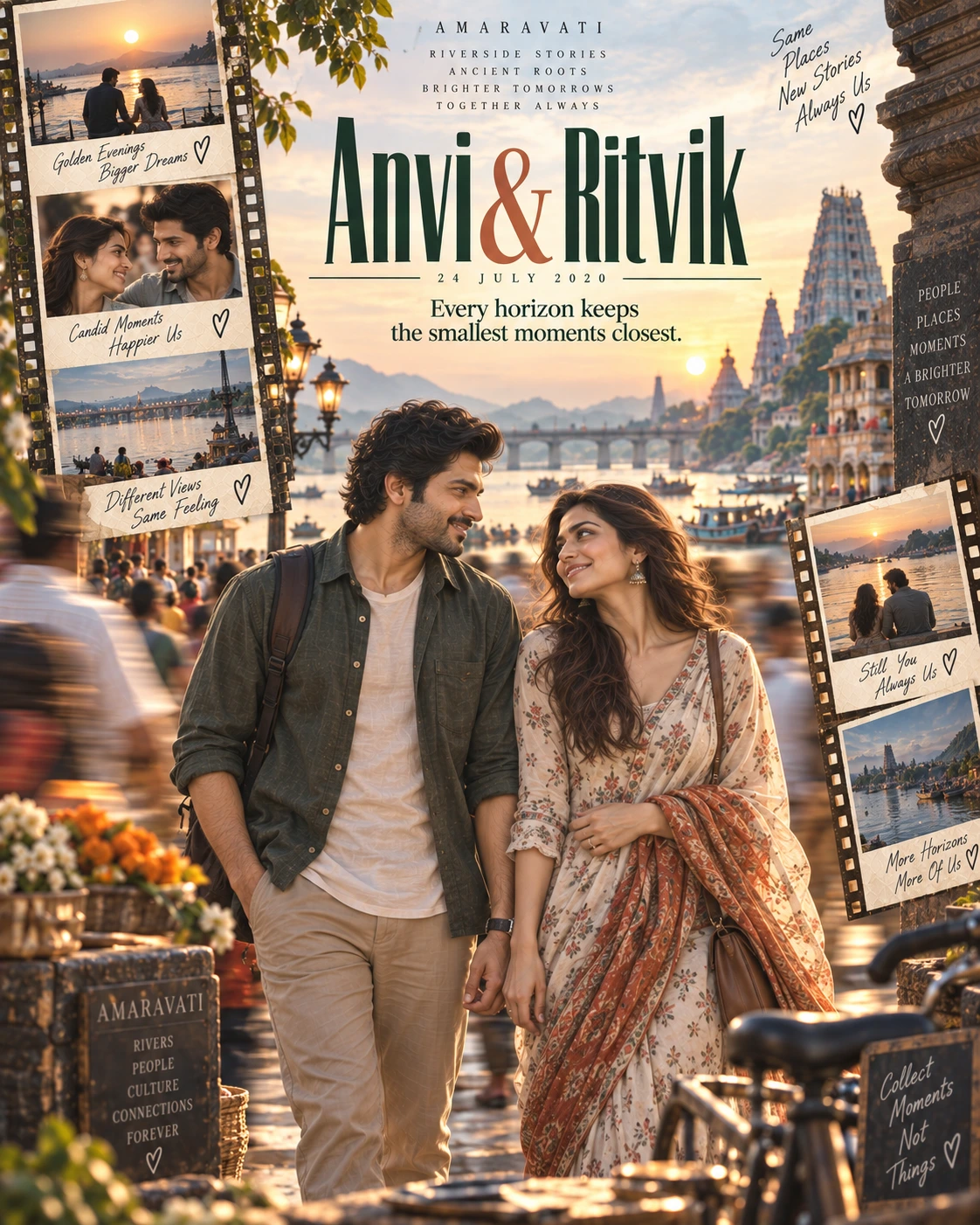 Amaravati Motion Slices Landscape Love — Anniversary AI poster reference