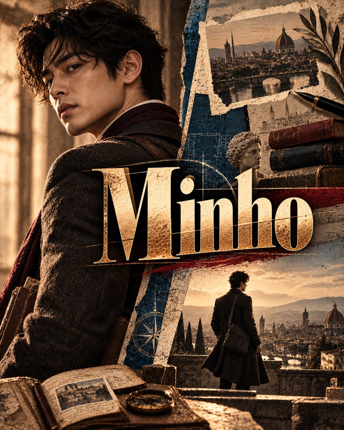 Minho — Prestige Biopic Split Character Instagram Poster — Instagram Posts AI poster reference
