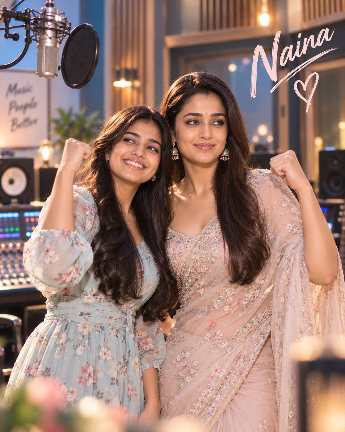 Naina with Trisha Krishnan — Pastel Editorial Softness Dream Poster — Instagram Posts AI poster reference