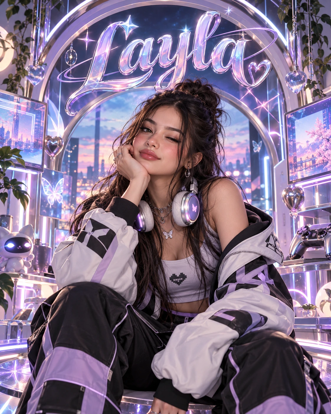 Layla — Player One Framed Space Profile Poster — Instagram Posts AI poster reference