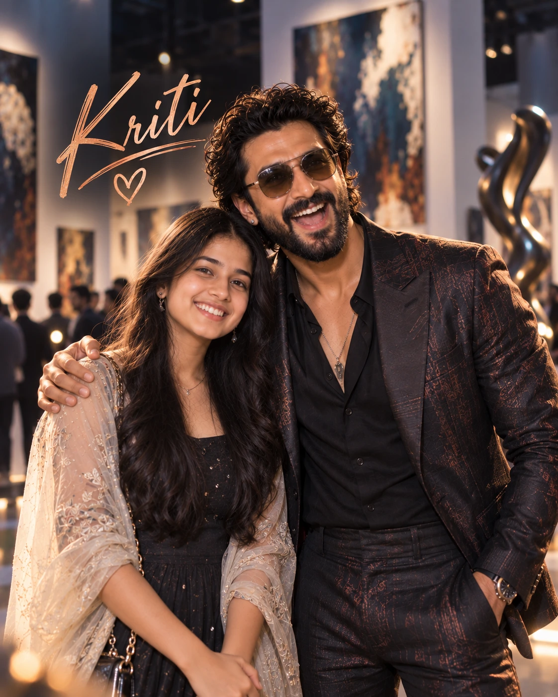 Kriti with Ranveer Singh — Cinematic Shadow-And-Rim Contrast Dream Poster — Instagram Posts AI poster reference