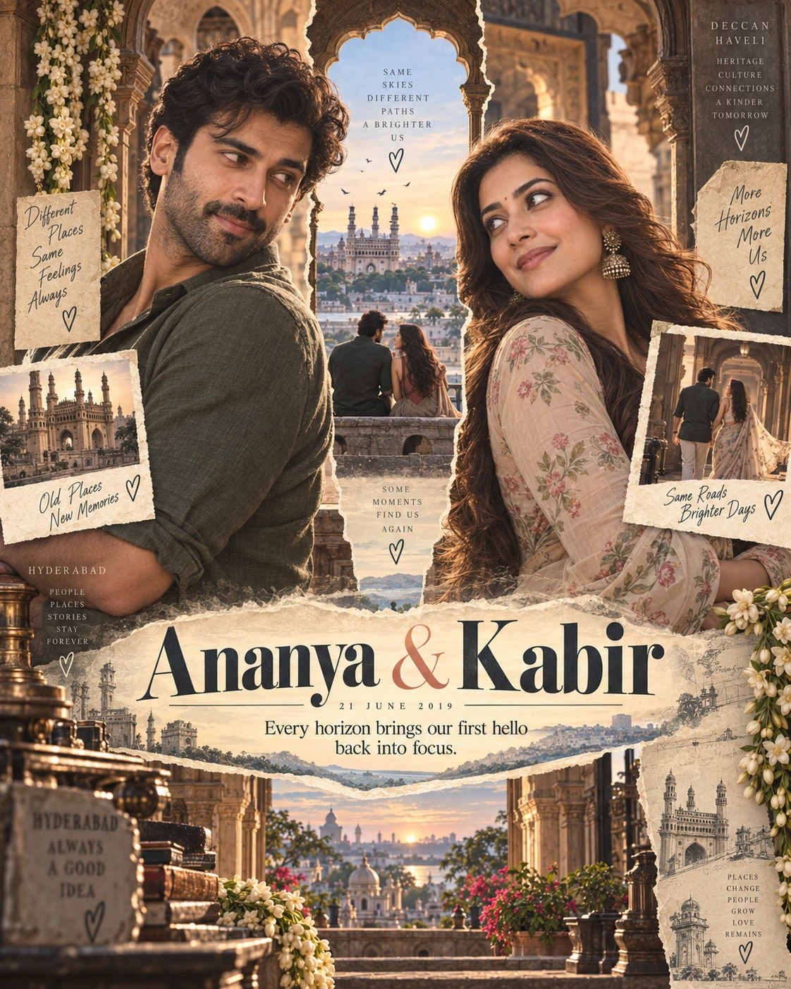Deccan Haveli Horizon Window Landscape Love — Anniversary AI poster reference