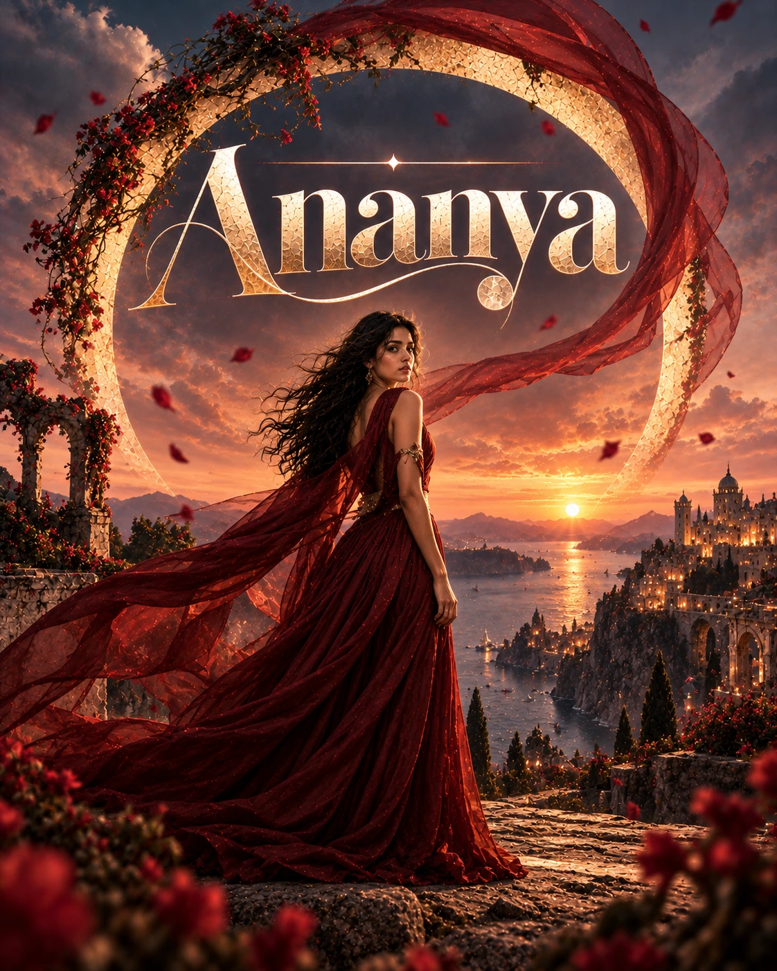 Ananya — Romantic Epic Minimal Symbol Instagram Poster — Instagram Posts AI poster reference