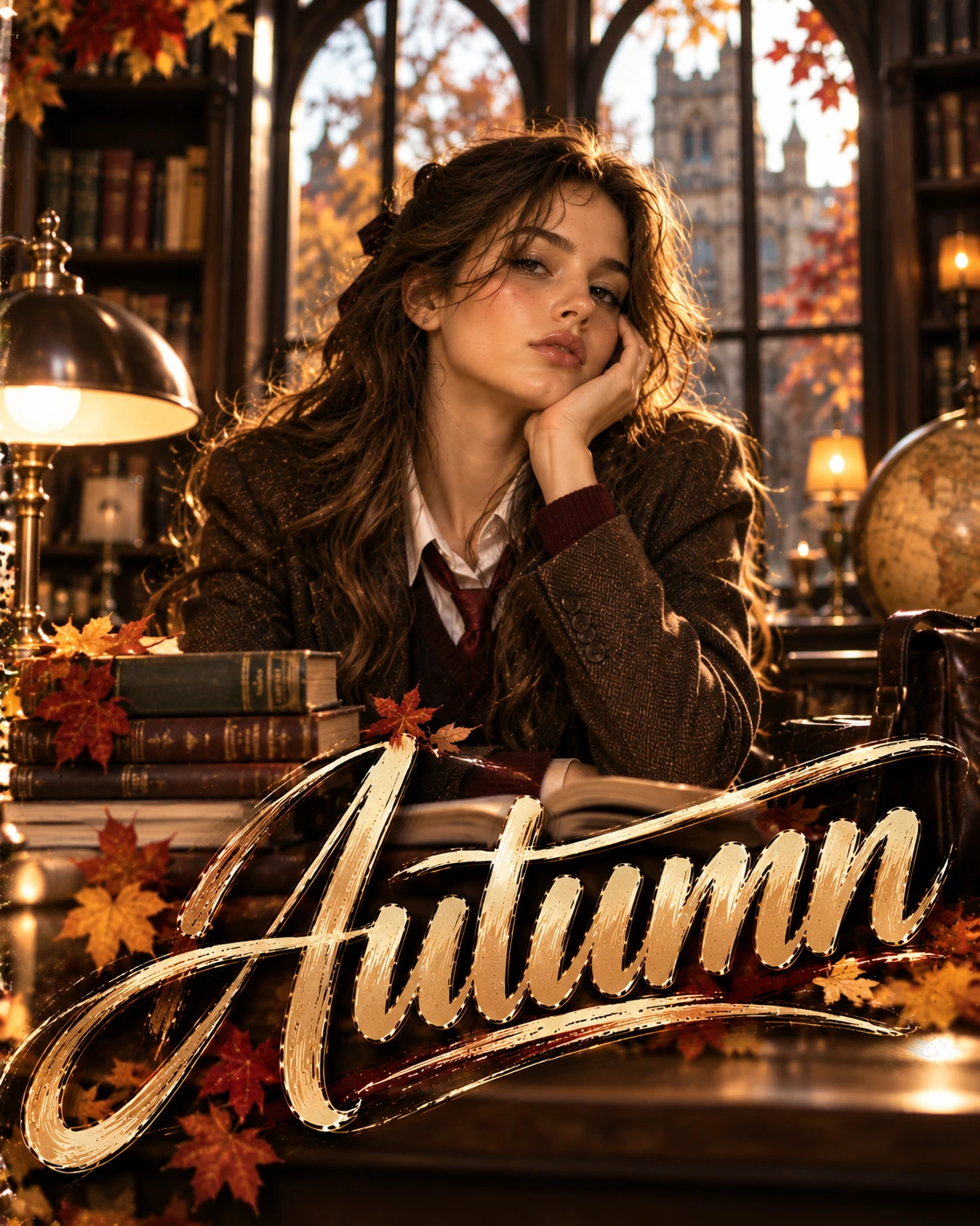 Autumn — Dark Academia Lite Framed Space Profile Poster — Instagram Posts AI poster reference
