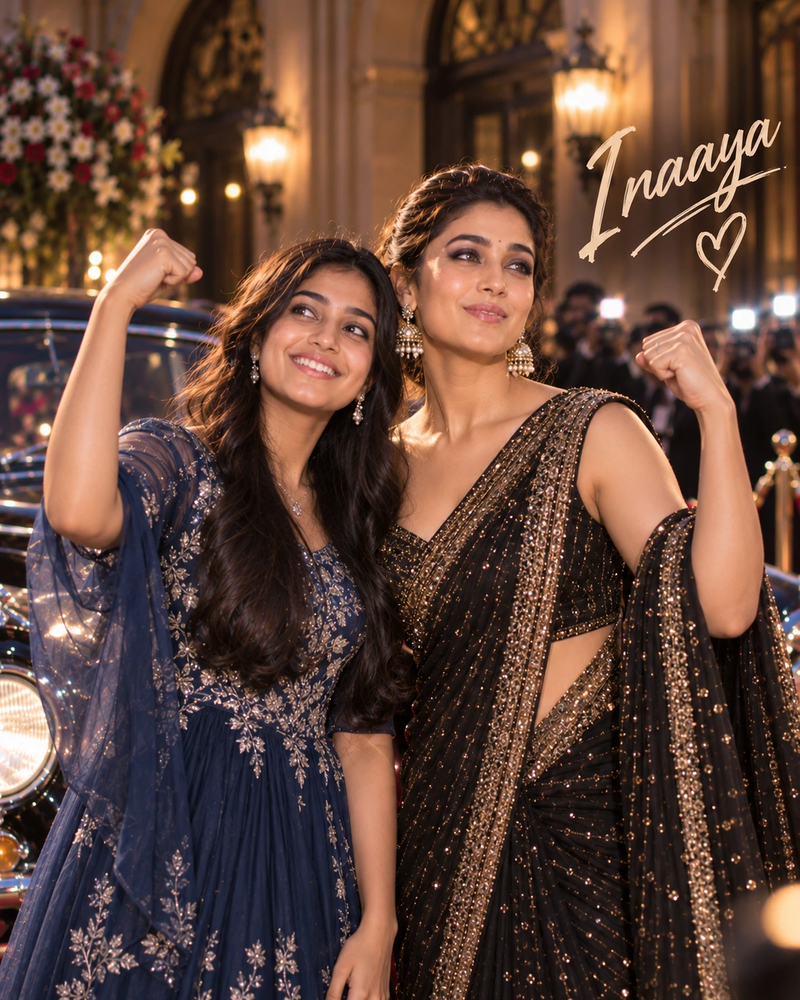 Inaaya with Nayanthara — Cinematic Shadow-And-Rim Contrast Dream Poster — Instagram Posts AI poster reference