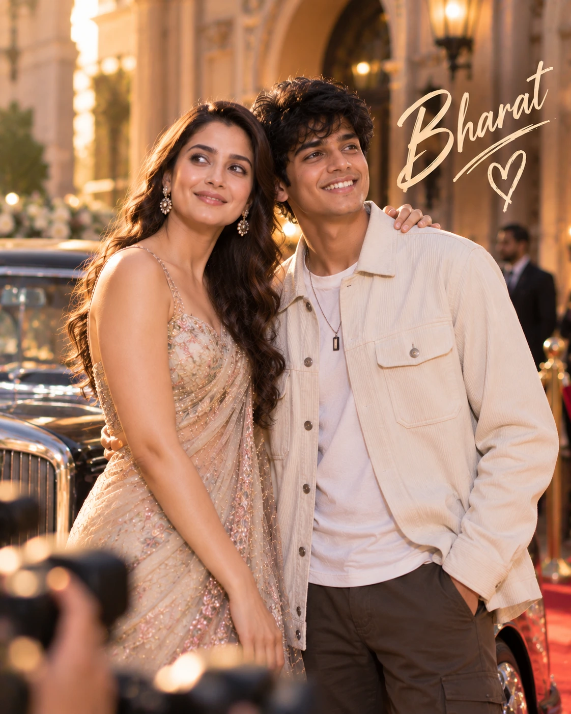 Bharat with Alia Bhatt — Golden-Hour Glow Dream Poster — Instagram Posts AI poster reference
