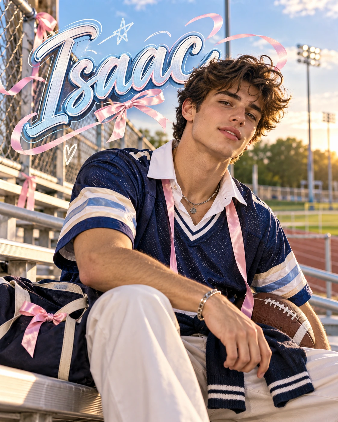 Isaac — Blokette Sporty Prep Environmental Halfbody Profile Poster — Instagram Posts AI poster reference