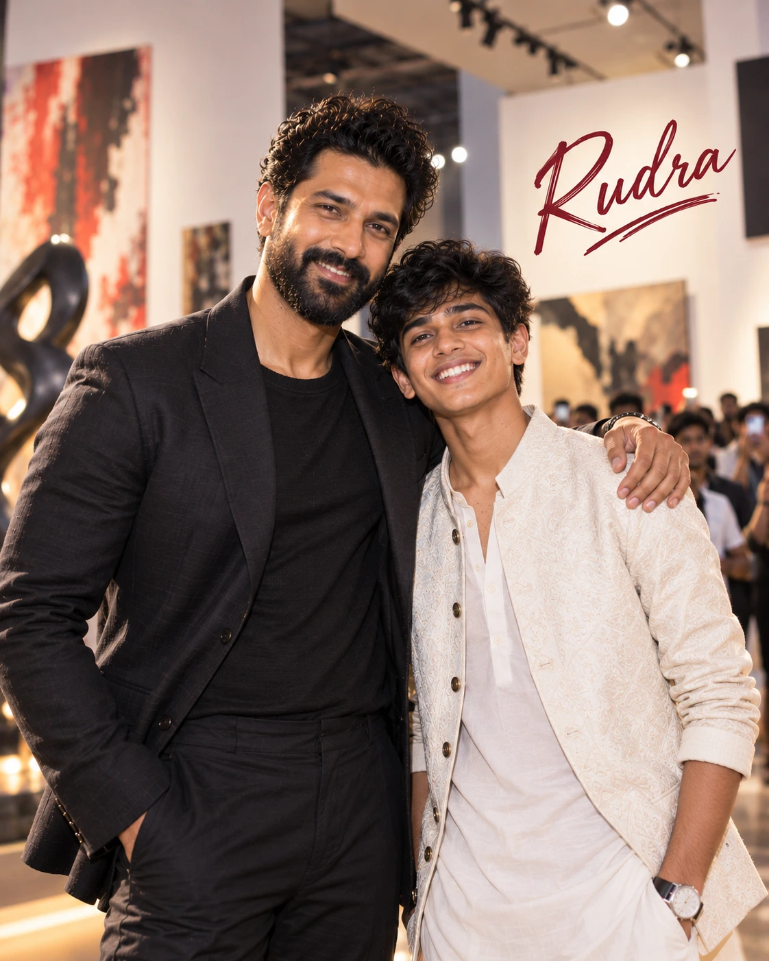 Rudra with Vicky Kaushal — Direct-Flash Celebrity Snapshot Dream Poster — Instagram Posts AI poster reference