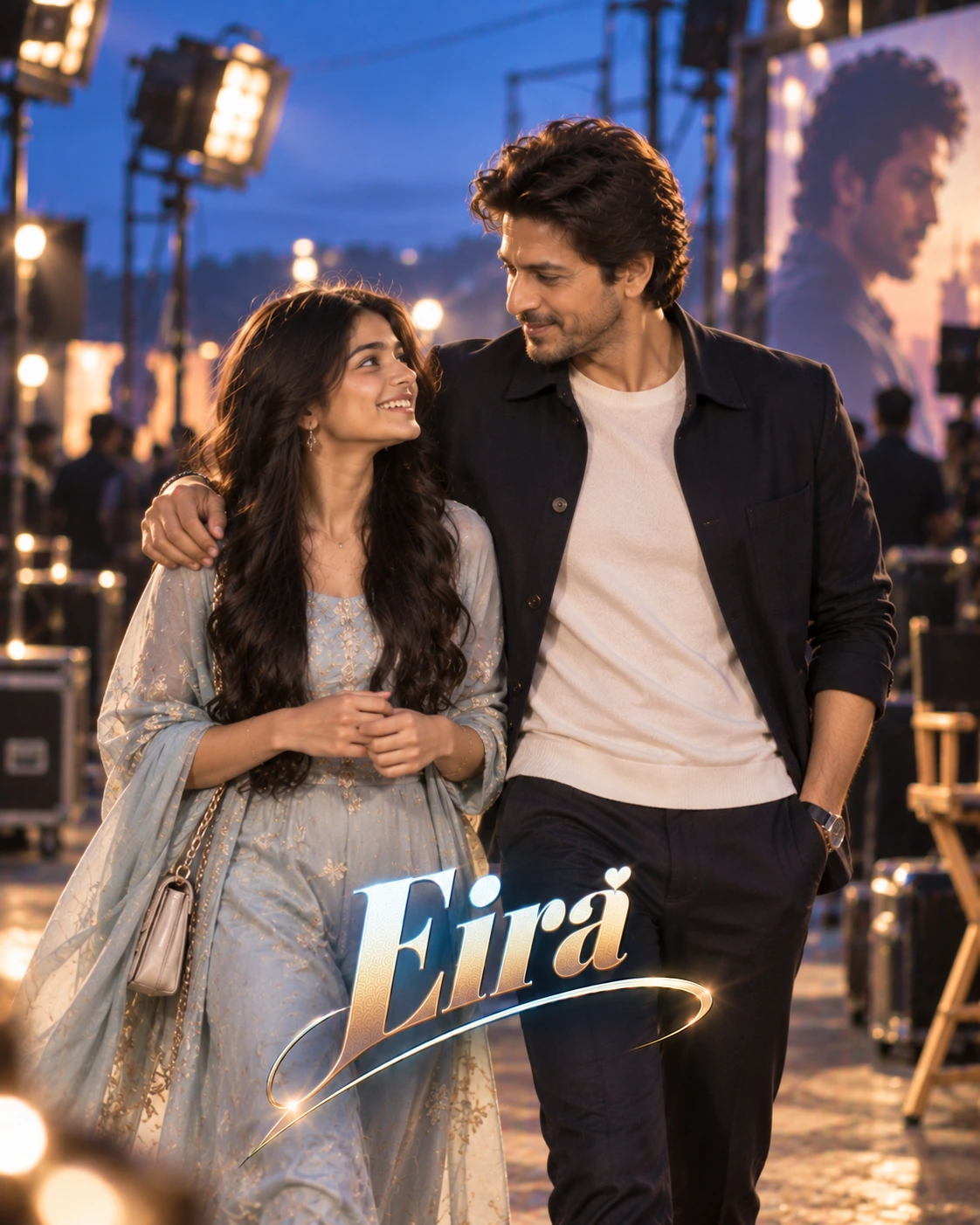 Eira with Mahesh Babu — Blue-Hour Cinematic Calm Dream Poster — Instagram Posts AI poster reference