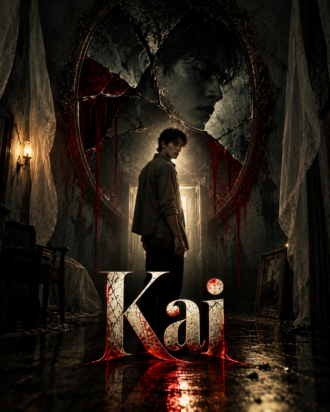 Kai — Psychological Horror Minimal Symbol Instagram Poster — Instagram Posts AI poster reference