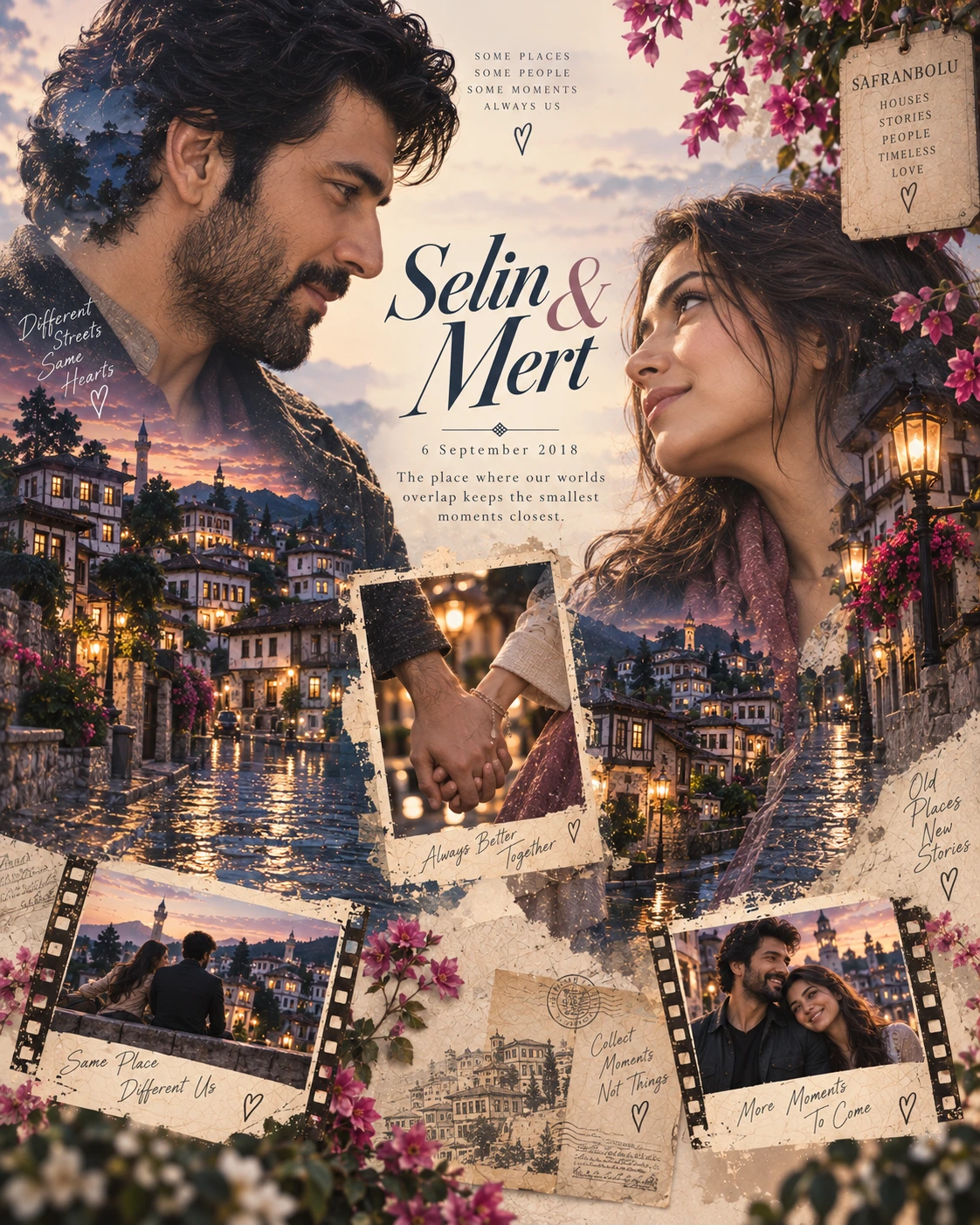 Safranbolu Joined Hands Double Exposure — Anniversary AI poster reference
