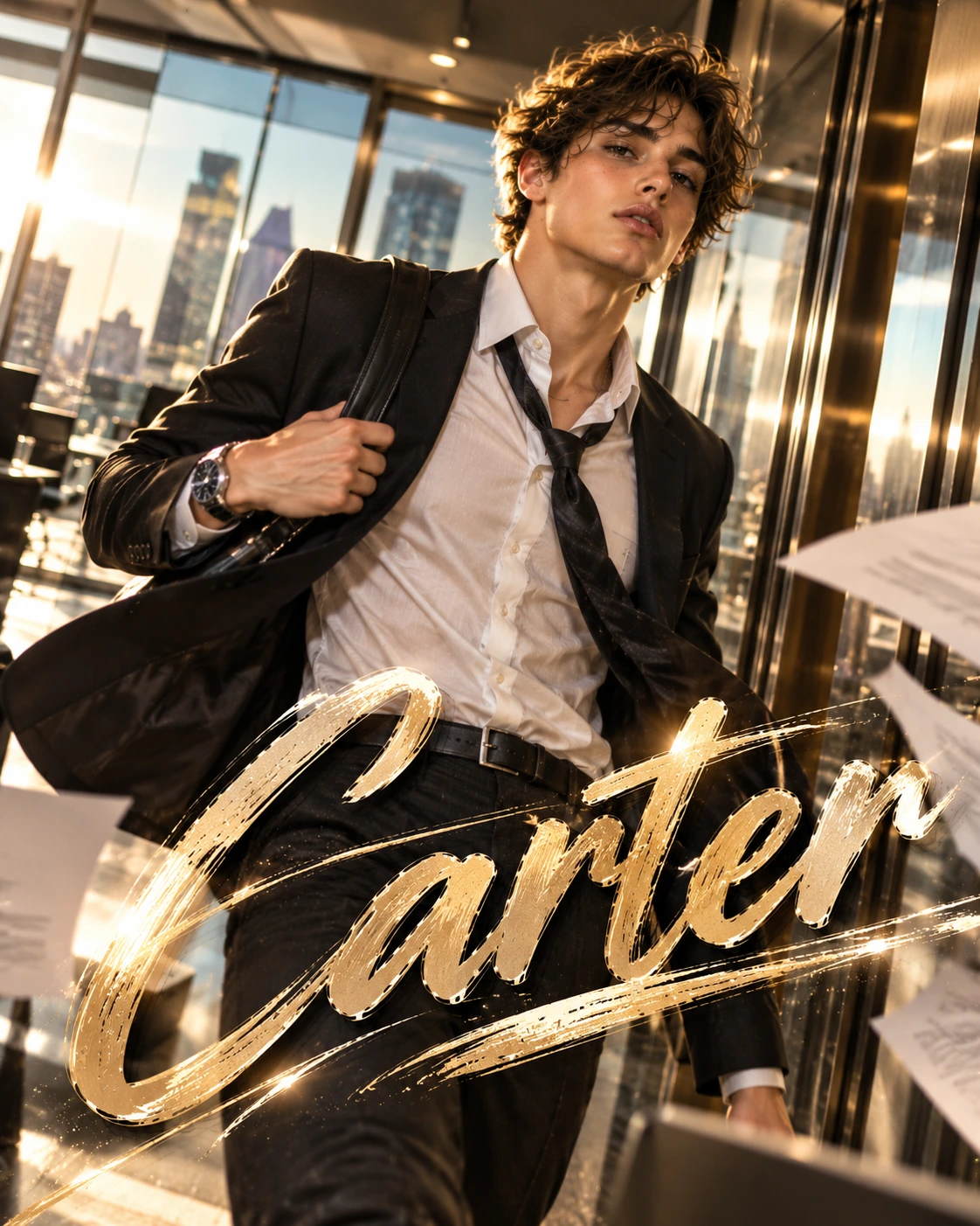 Carter — Office Siren Motion Energy Profile Poster — Instagram Posts AI poster reference