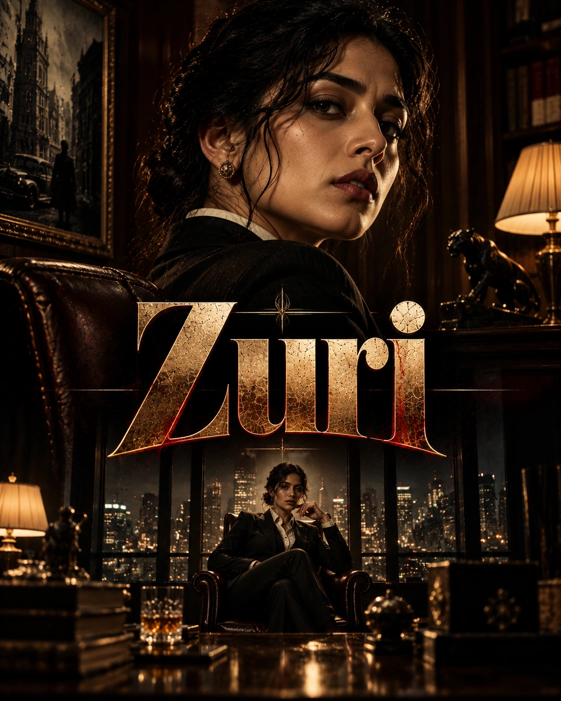 Zuri — Crime Saga Towering Portrait Instagram Poster — Instagram Posts AI poster reference