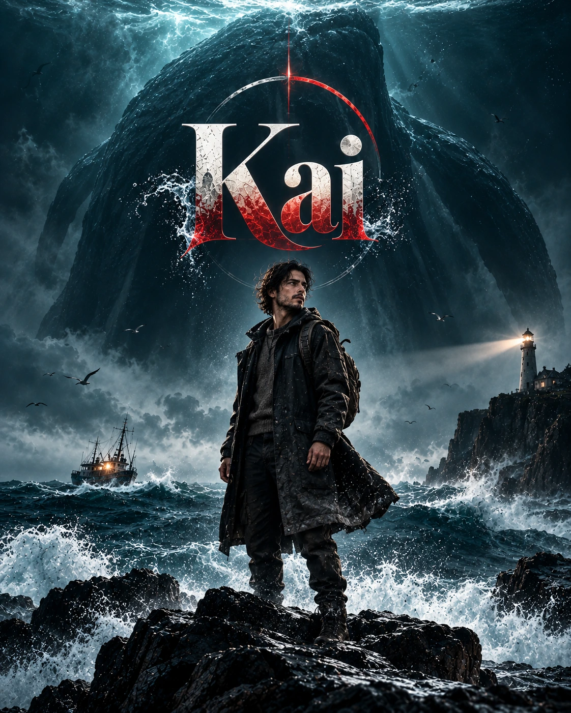 Kai — Ocean Thriller Minimal Symbol Instagram Poster — Instagram Posts AI poster reference