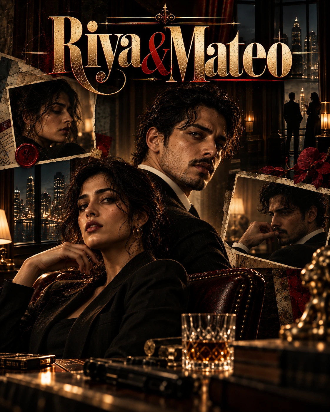 Riya & Mateo — Crime Saga Layered Memory Instagram Poster — Instagram Posts AI poster reference