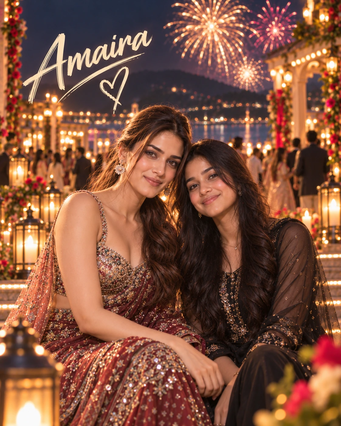 Amaira with Kriti Sanon — Warm Tungsten Luxury Dream Poster — Instagram Posts AI poster reference