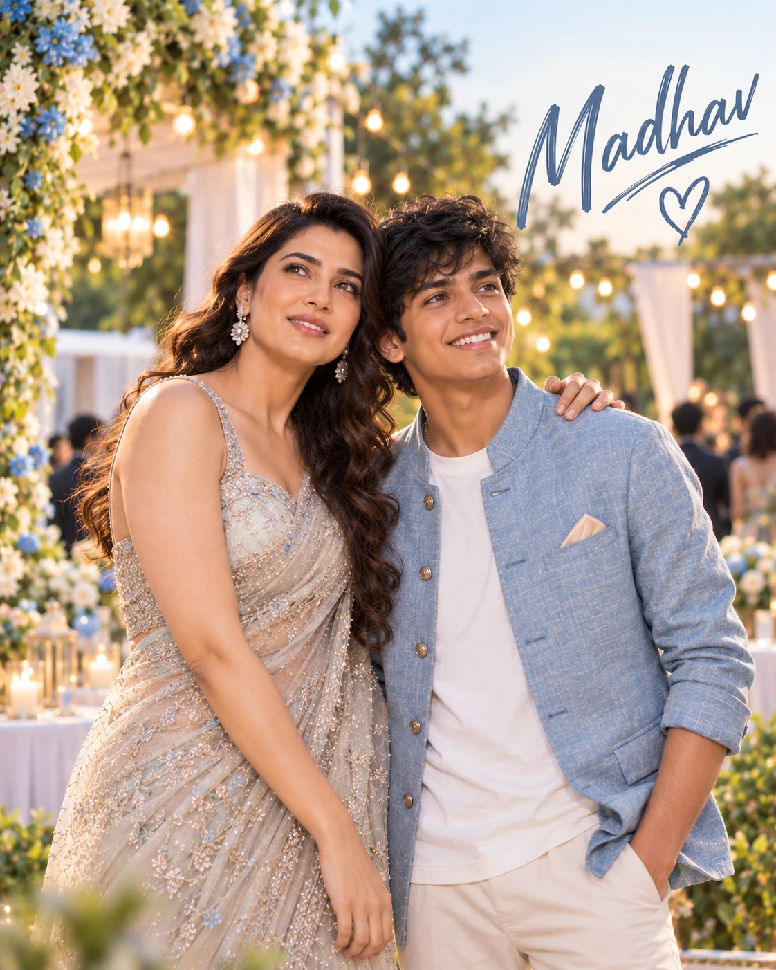 Madhav with Samantha Ruth Prabhu — High-Key Daylight Clarity Dream Poster — Instagram Posts AI poster reference