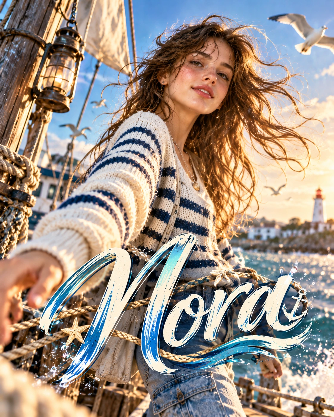 Nora — Fisherman Aesthetic Motion Energy Profile Poster — Instagram Posts AI poster reference