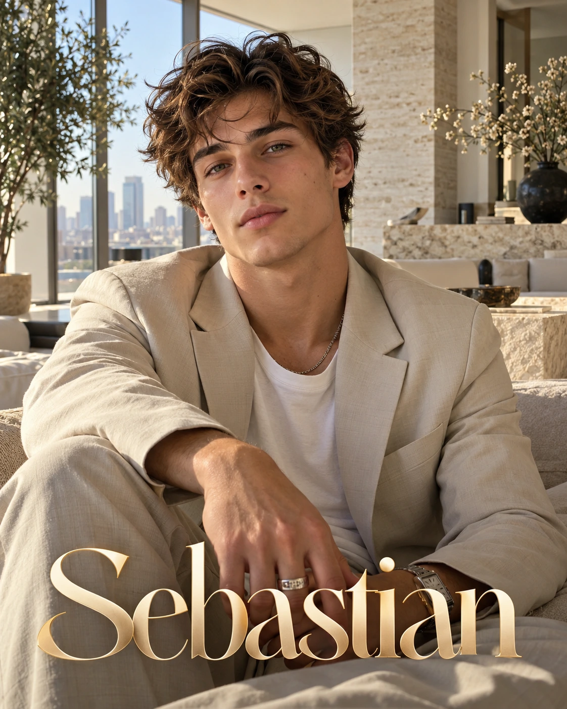 Sebastian — Clean Girl Luxe Editorial Closeup Profile Poster — Instagram Posts AI poster reference