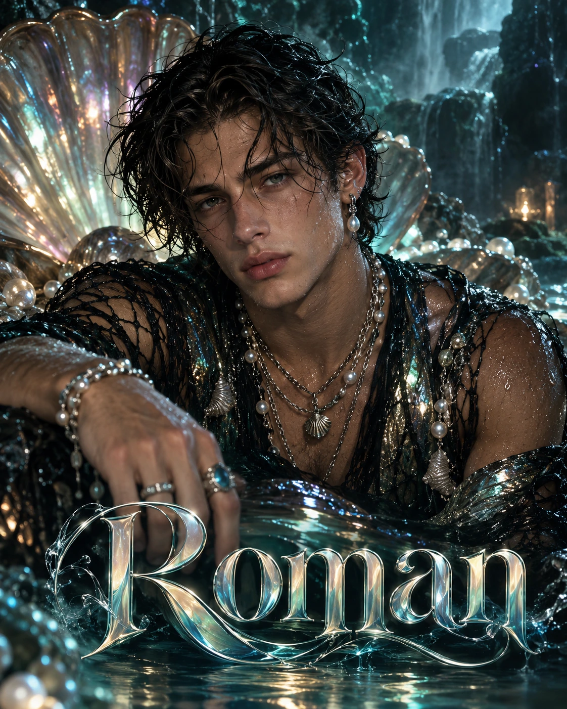 Roman — Sea Witchery Editorial Closeup Profile Poster — Instagram Posts AI poster reference