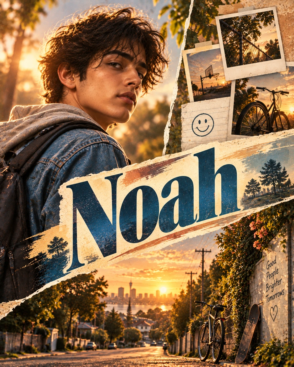 Noah — Coming-of-Age Split Character Instagram Poster — Instagram Posts AI poster reference