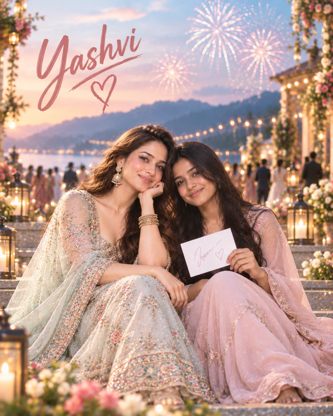 Yashvi with Tamannaah Bhatia — Pastel Editorial Softness Dream Poster — Instagram Posts AI poster reference