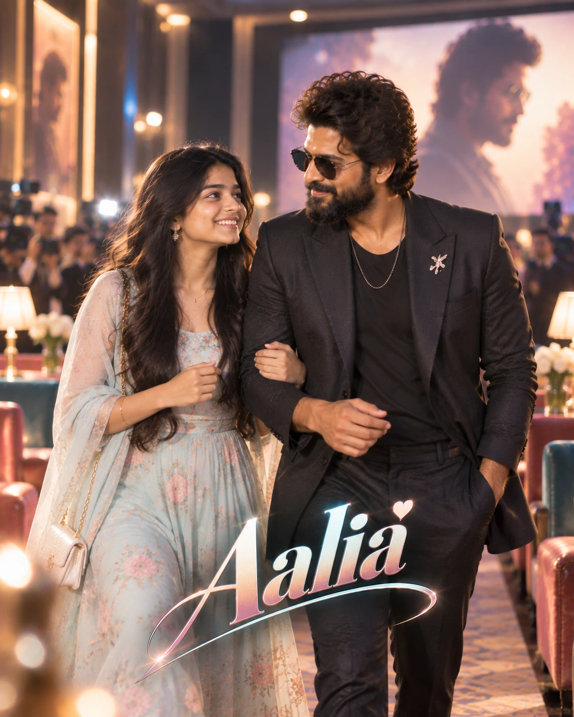 Aalia with Allu Arjun — Pastel Editorial Softness Dream Poster — Instagram Posts AI poster reference