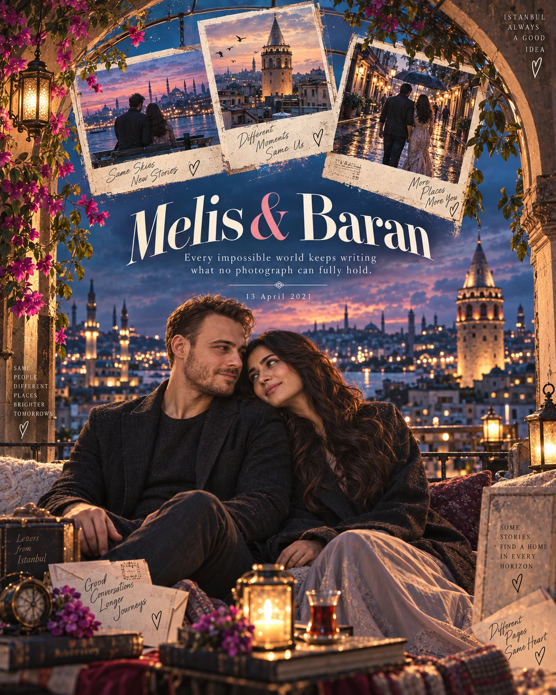 Galata Memory Portal Surreal Romance — Engagement AI poster reference