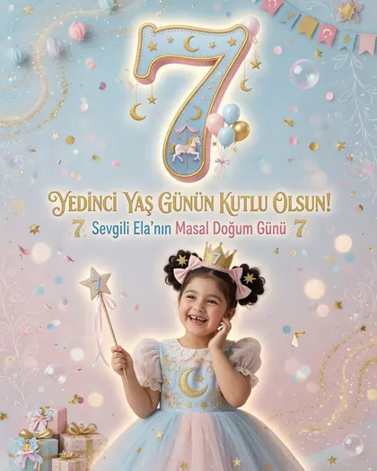 7th Birthday Poster — Birthday AI poster reference