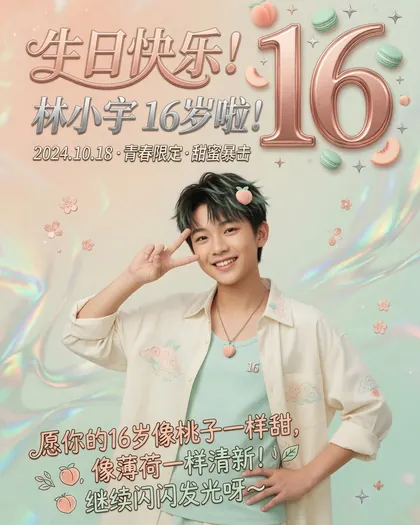 16th Birthday Poster — Birthday AI poster reference