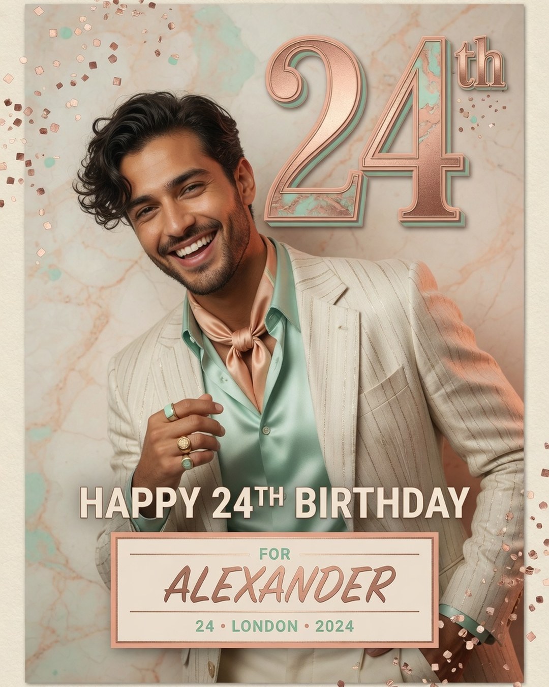 24th Birthday Wishes Boy Poster Prompt — United Kingdom reference poster