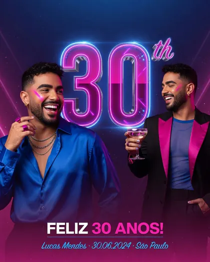 30th Birthday Poster — Birthday AI poster reference