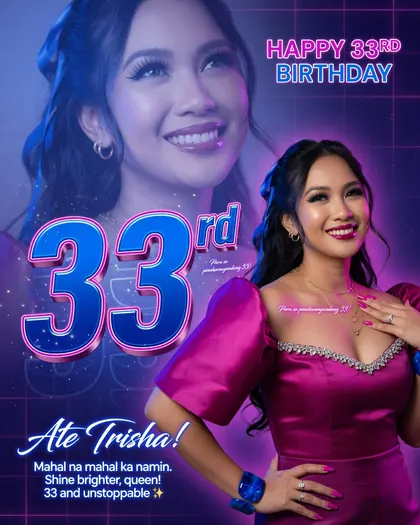 33rd Birthday Poster — Birthday AI poster reference