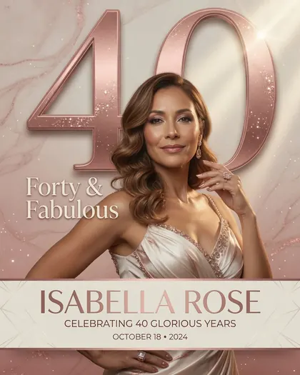 40th Birthday Wishes Girl Poster Prompt — Nepal — Birthday AI poster reference