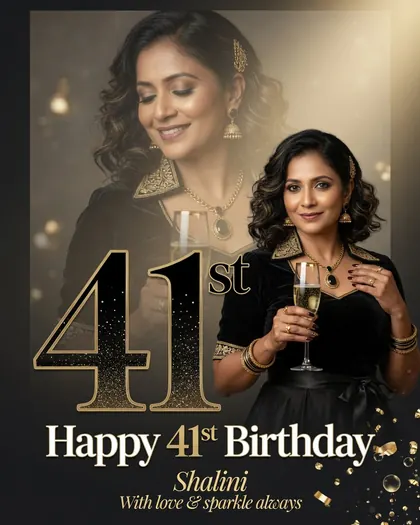 41st Birthday Poster — Birthday AI poster reference